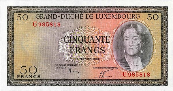 50 Francs Grand-Duché de Luxembourg