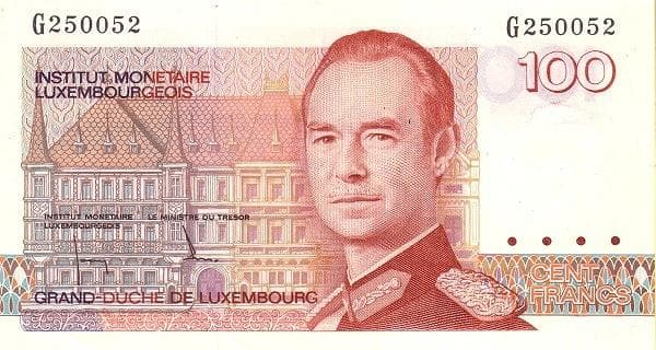 100 Francs / Frang Institut Monétaire Luxembourgeois