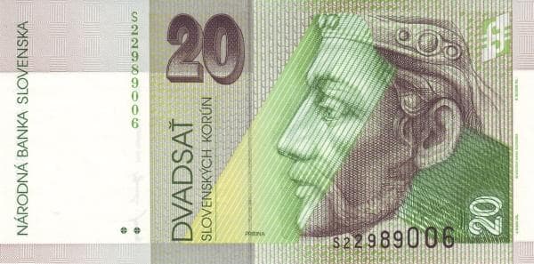 20 Slovenských Korún Národná Banka Slovenska