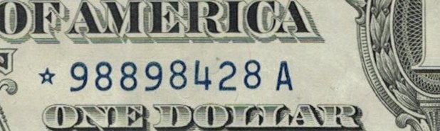 Star serial number on a $1 Silver Certificate